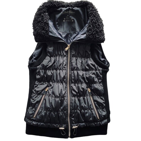 CALVIN KLEIN Performance Down Puffer Vest Women’s Size Small Premium Black - Picture 2 of 10